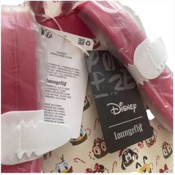 Loungefly Disney Minnie Mickey Hot Cocoa SCENTED Mini Backpack Ear Set NWT